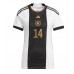 Tyskland Jamal Musiala #14 kläder Kvinnor VM 2022 Hemmatröja Kortärmad